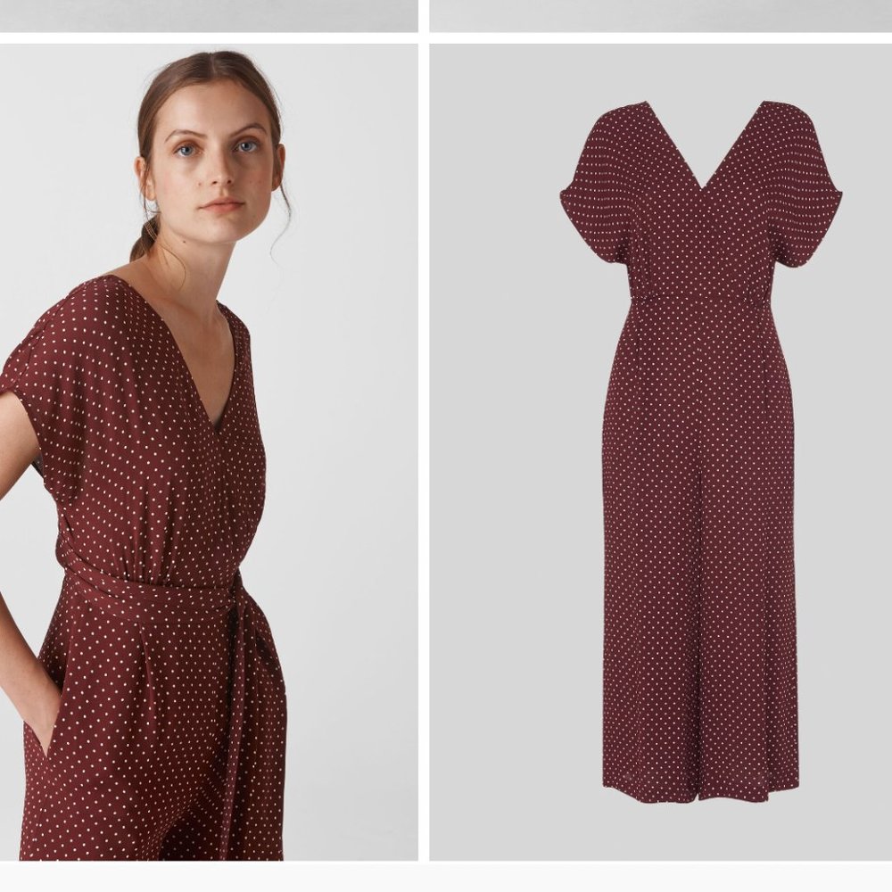 Whistles Jumpsuit Open Back polka dots